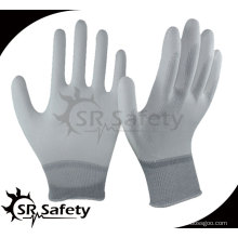 SRSAFETY 13 Gauge weiß Nylon / Polyester PU beschichtet Hand Arbeit Handschuhe Sicherheit Arbeit